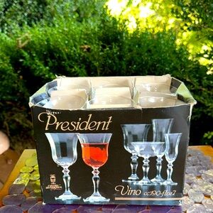 ☂️ (6)☂️ President ( I Vetri Di Fidenza) Vino Glasses